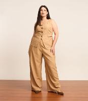 Calça Wide Leg  Alfaiataria com Amarração Curve & Plus Size - 2