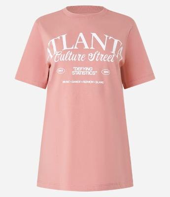 Camiseta T-shirt em Algodão com Lettering Atlanta