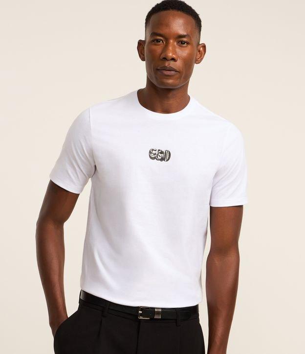 Camiseta Slim em Algodão com Estampa Lettering Ego - 2