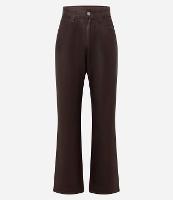 Calça Reta em Jeans Resinado com Cintura Alta - 1