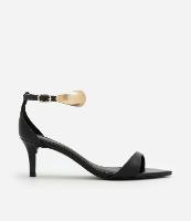 Sandália em PU com Detalhe de Metal Bold no Tornozelo - 1