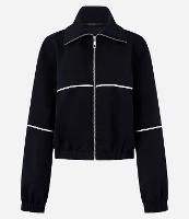 Casaco em Viscose com Zíper e Viés Contrastante - 1