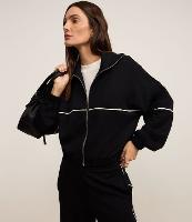 Casaco em Viscose com Zíper e Viés Contrastante - 2