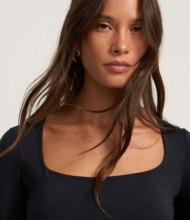 Body em Microfibra com Decote Quadrado - 2