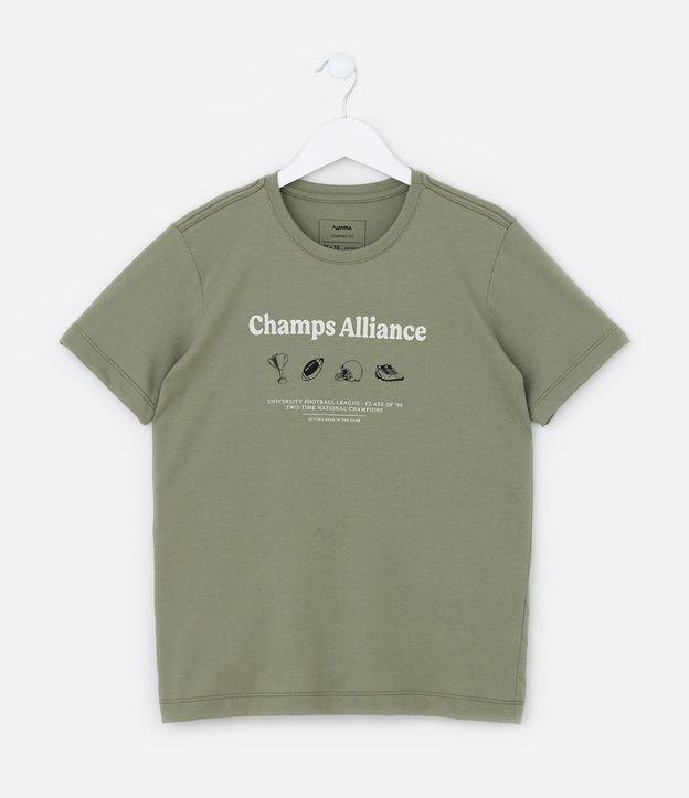 Camiseta Infantil com Estampa Elementos Esportivos - Tam - 5 a 14 Anos - 1
