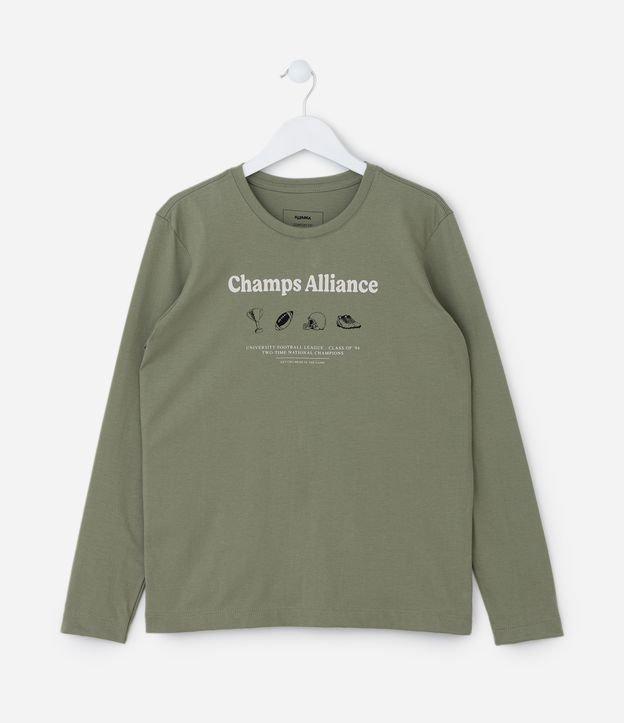 Camiseta Infantil com Lettering Champs Alliance - Tam 5 a 14 Anos - 1