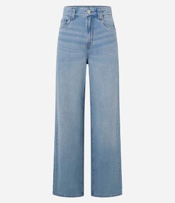 Calça Wide Leg em Jeans com Cós Alfaiatado