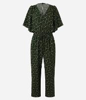 Macacão de Manga Godê com Efeito Airflow e Estampa Geométrica - 1