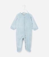 Macacão Infantil em Fleece com Textura - Tam 0 a 24 meses - 1