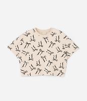 Camiseta Curta Infantil com Estampa Lacinhos - Tam 5 a 14 Anos - 1