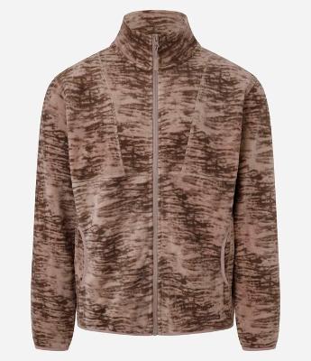 Casaco Esportivo em Fleece com Estampa Manchada