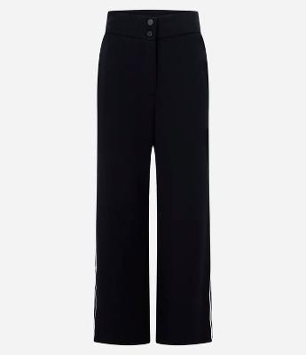 Calça Reta em Moletom com Modal e Viés Contrastante