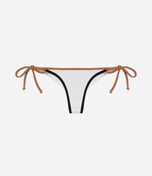 Biquíni Calcinha Lacinho Fio Duplo com Detalhe Contrastante - 1