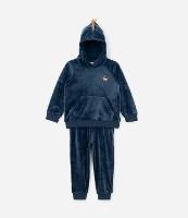 Conjunto Infantil em Plush com Capuz e Crista de Dino - Tam 1 a 4 Anos - 1