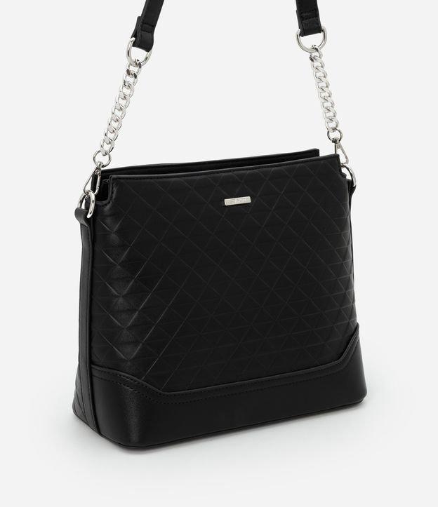 Bolsa Média em PU com Alça Transversal e Detalhe de Corrente - 1