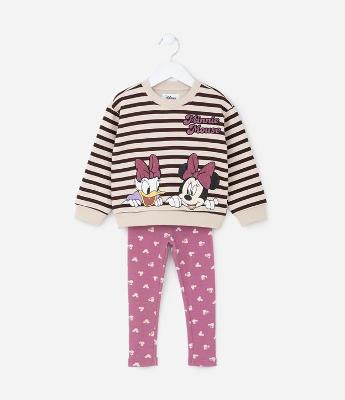 Conjunto Infantil com Estampa Minnie e Margarida - Tam 1 a 6 Anos