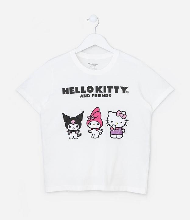 Camiseta Infantil com Estampa Hello Kitty e Amigos - Tam 5 a 14 Anos - 1