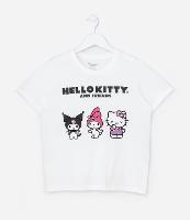 Camiseta Infantil com Estampa Hello Kitty e Amigos - Tam 5 a 14 Anos - 1