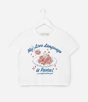 Camiseta Infantil com Estampa My Love is Pasta - Tam 5 a 14 Anos - 1