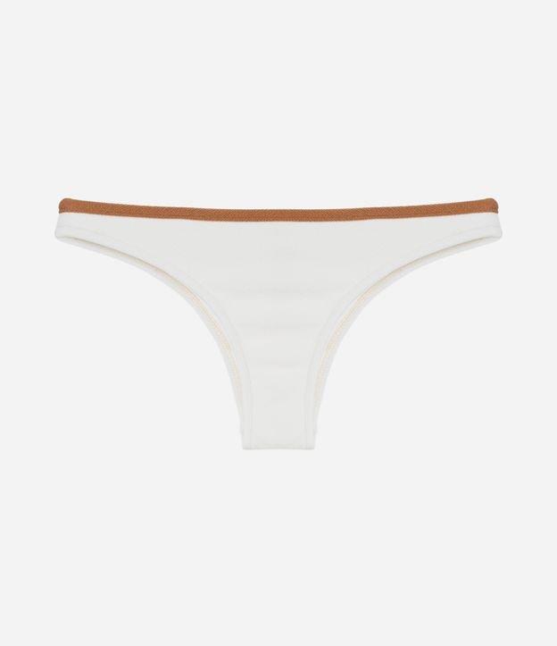 Biquíni Calcinha em Microfibra Texturizada com Cós Contrastante - 1