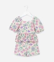 Conjunto Infantil Texturizado com Estampa Moranguinhos - Tam 1 a 6 Anos - 1