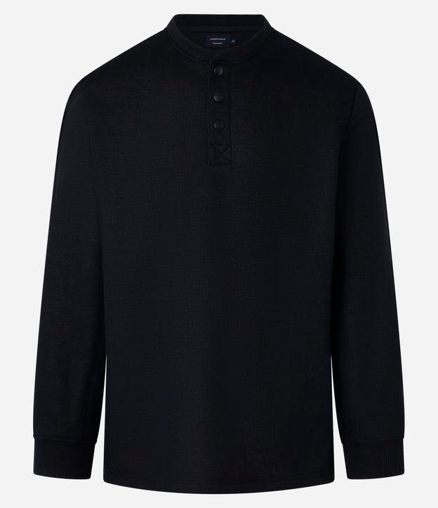 Suéter com Sherpa Interna e Gola Padre - 1