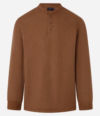 Suéter com Sherpa Interna e Gola Padre