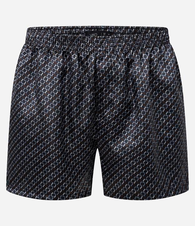 Cueca Samba Canção em Cetim com Estampa de Gravata - 1