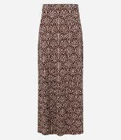 Saia New Midi em Viscose e Linho com Estampa Arabesco - 1