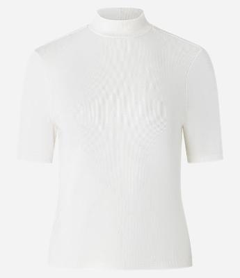 Blusa Canelada em Ribana com Gola Alta