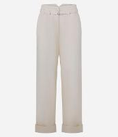 Calça Reta Alfaiatada em Algodão com Cinto Afivelado - 1