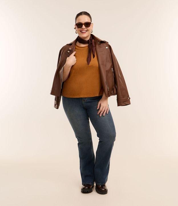 Calça Boot Cut Cintura Média Jeans Dirty Curve & Plus Size - 2
