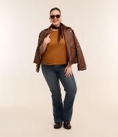 Calça Boot Cut Cintura Média Jeans Dirty Curve & Plus Size - 2