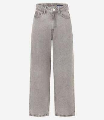 Calça Cropped Reta Jeans com Lavagem Clássica