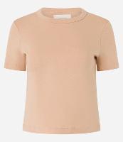 Blusa Básica Ajustada em Ribana com Gola Redonda - 1