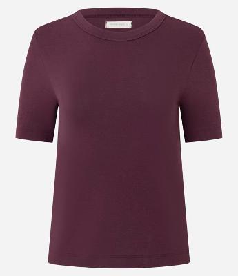 Blusa Básica Ajustada em Ribana com Gola Redonda