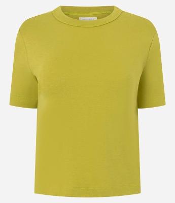 Blusa Básica Ajustada em Ribana com Gola Redonda