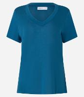 Blusa Básica em Viscose com Gola V em Ribana - 1