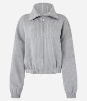 Casaco Bomber em Malha com Listras e Gola Lapela - 1