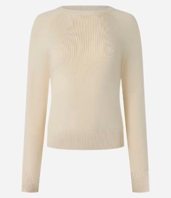 Suéter em Tricô e Cava Raglan
