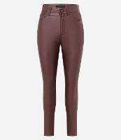 Calça Skinny em Sarja Resinada com Cintura Média - 1