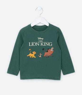 Camiseta Infantil com Estampa Rei Leão - Tam 1 a 6 Anos