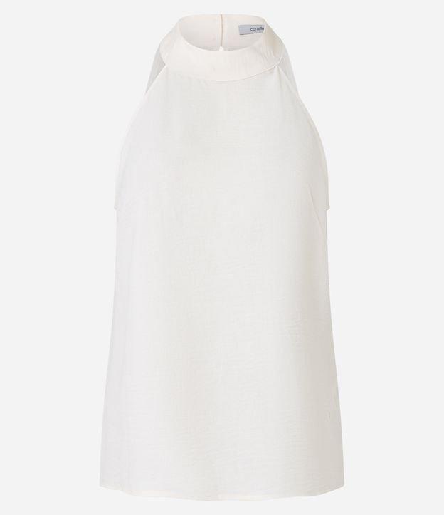 Blusa com Gola Halter Dobrada e Efeito Airflow - 1