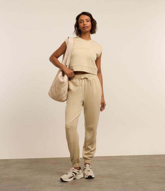 Calça Jogger Esportiva em Modal com Amarração na Cintura - 2