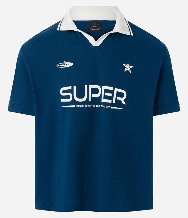 Camisa Polo Sportcore em Algodão com Estampa Lettering - 1