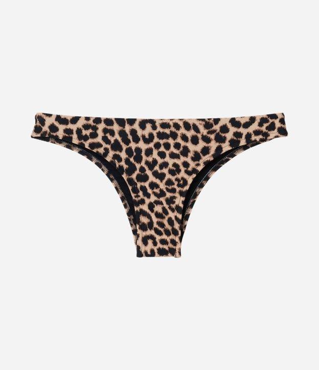 Biquíni Calcinha Básica em Microfibra Estampada Animal Print Onça - 1