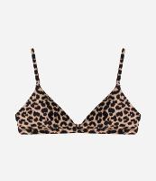 Biquíni Top Triangulo Fixo em Microfibra Estampado Animal Print Onça - 1
