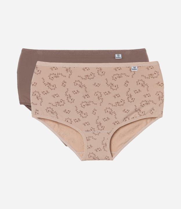 Kit 02 Calcinhas Altas em Poliamida com Estampa DelRio - 1