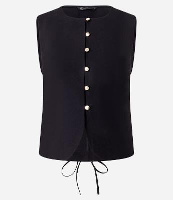 Colete Alfaiatado com Amarração Cruzada nas Costas