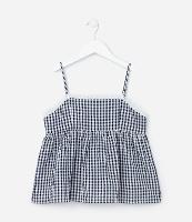 Blusa Infantil em Tricoline com Detalhe em Renda - Tam 5 a 14 Anos - 1